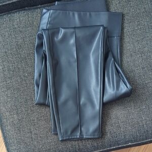 Stylish Faux Leather Leggings - Back